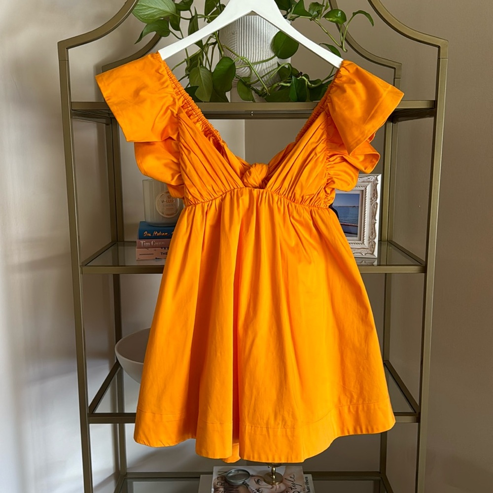 For Love & Lemons Clementine mini dress in orange🧡